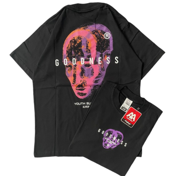 Tshirt Distro Premium Original Alive Angel Motif Terbaru / Faceman / Kaos Distro Streetwear Pria Wan