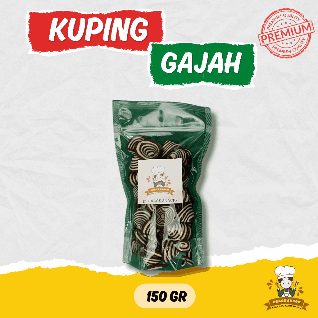 

KUPING GAJAH PREMIUM 150 GR POUCH - Grace Snack