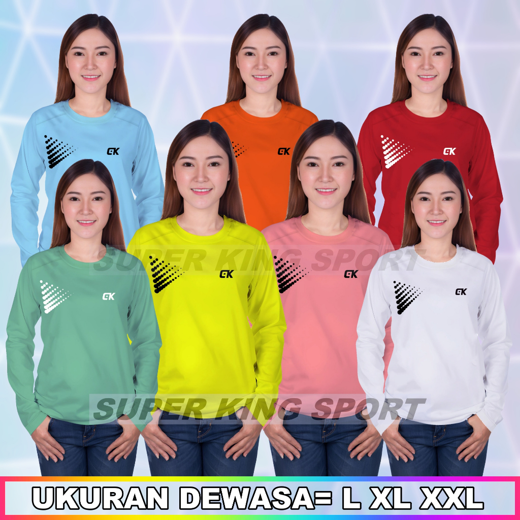 KAOS OLAHRAGA WANITA LENGAN PANJANG KAOS VOLLY WANITA LENGAN PANJANG KAOAS OLAHRAGA TIM CEWEK