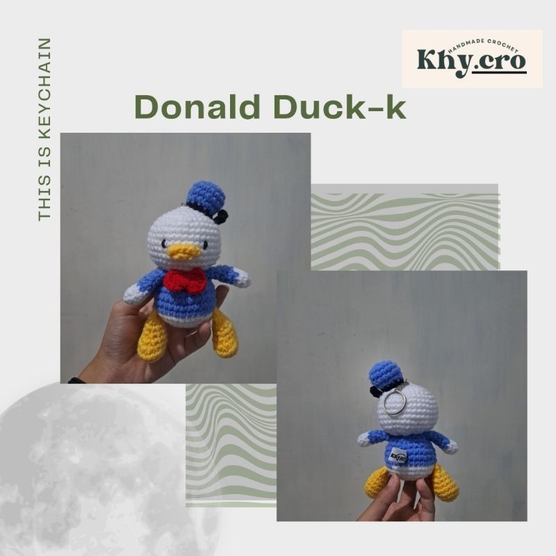 Donald Duck Keychain Crochet | Gantungan Kunci Rajut Donald Duck