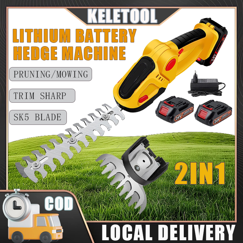 Alat Potong Rumput Elektrik Mesin Hegdetrimmer Pemotong Cordless Garden Shear Set Tanaman Daun rumpu