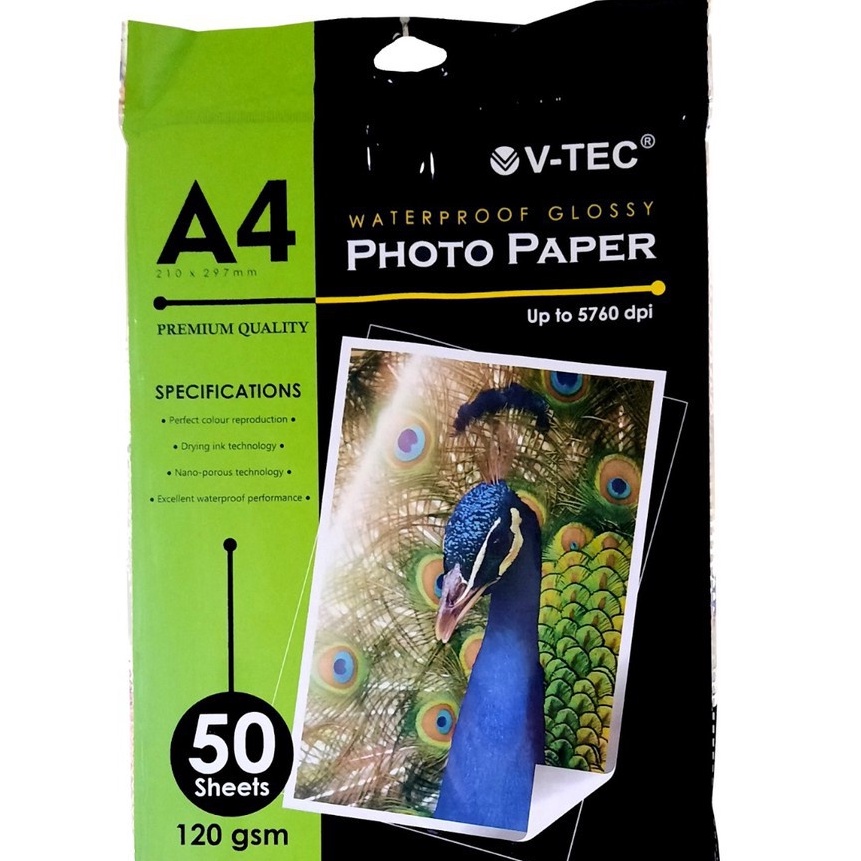 

Ekstra 1 PACK 5 LMBR Kes Glossy Photo Paper VTec A4 12 gsm gpp9115