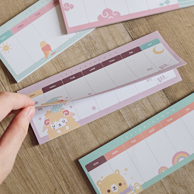 

Terjangkau Panmomo Fluffy Animal Weekly Plan Memopad Catatan Tempel Kes Memo