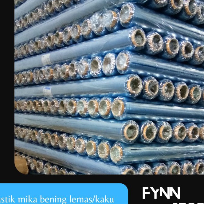 

Langka Plastik mika bening lemas kaku 13a x 137 cm x 5 yard dijual per roll