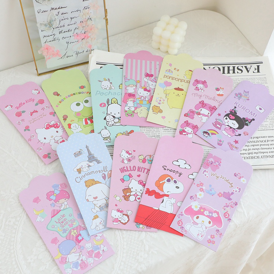 

Tawaran Aneka Amplop Uang Angpao Snoopy Cinnamoroll Melody Kuromi