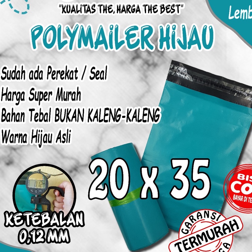 

Langka POLYMAILER HIJAU MATTE DOFF 2X35 CM 1 pcs LANGSUNG PABRIK PACKING PRAKTIS