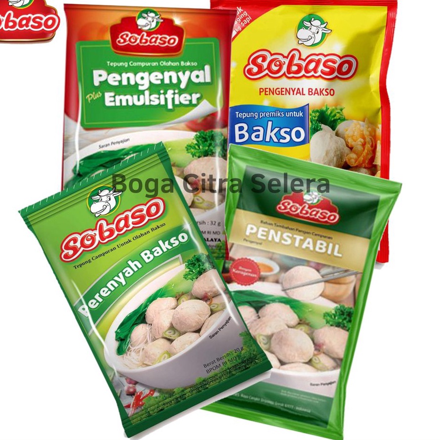 

FLAS SALE Sobaso Tepung Perenyah Pengenyal Penstabil Bakso 2gr 1 Pack isi 2