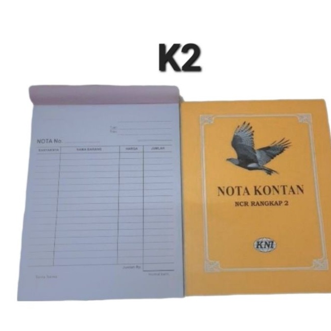 

Hemat 1 nota 2rangkap 2ply kecil K2 bon KNI