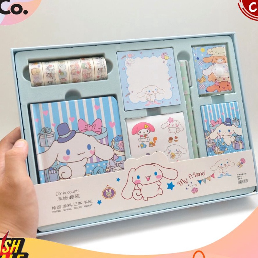 

KI3 JURNAL 7 IN 1 MELODY DAN CINNAMOROLL BUKU AN ALAT TULIS ESTETIK LETTERING BOOK LETTERING PEN BUKU LETTERING