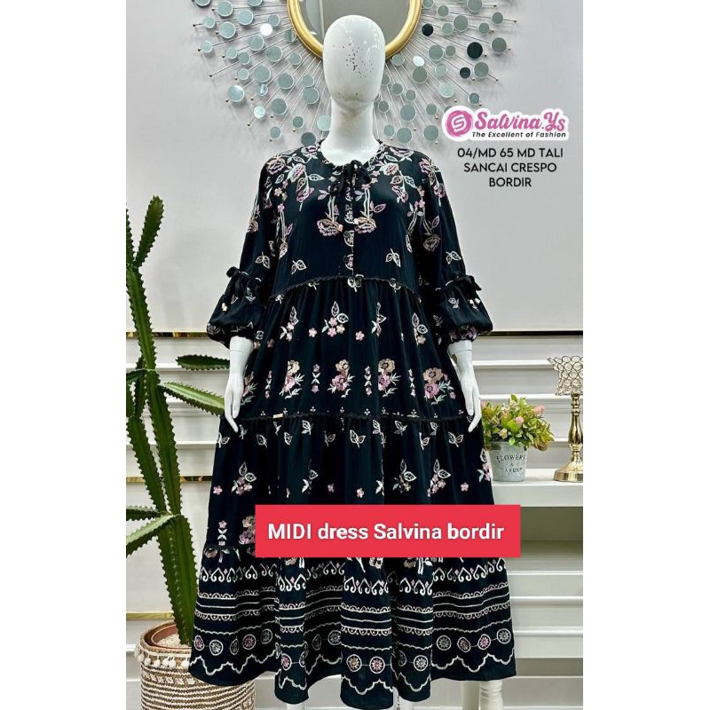 MIDI dress Salvina ys ori Crespo bordir
