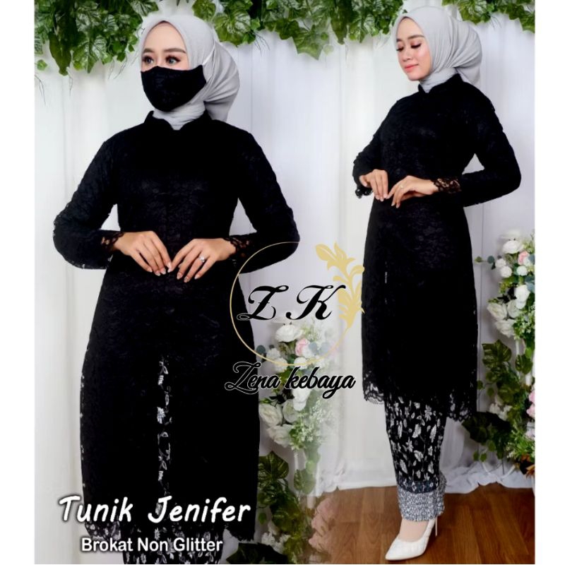 Set Kebaya Tunik Brokat Busui Kebaya Modern Wanita Atasan Kebaya Pesta Baju Kebaya Kondangan Dewasa