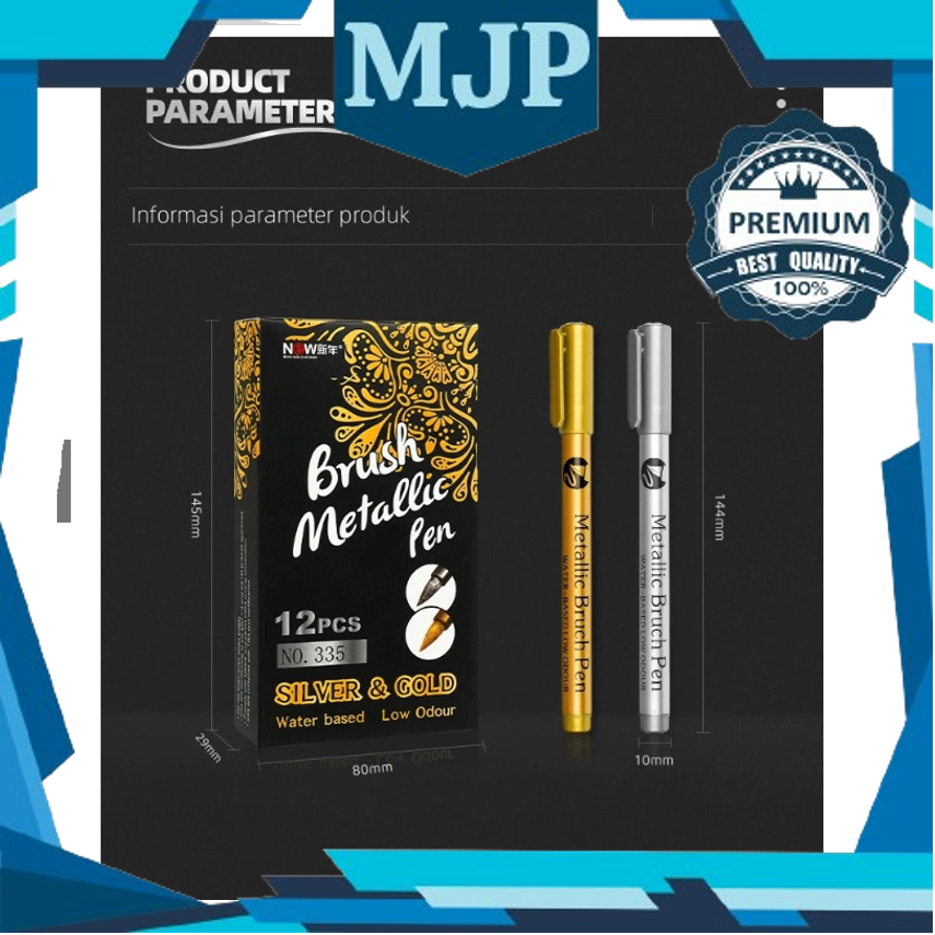 

Spidol Metalik Baoke Emas Perak Putih | Metallic Pen Gold Silver | Marker Permanent Ban Motor Mobil BY MJP MART