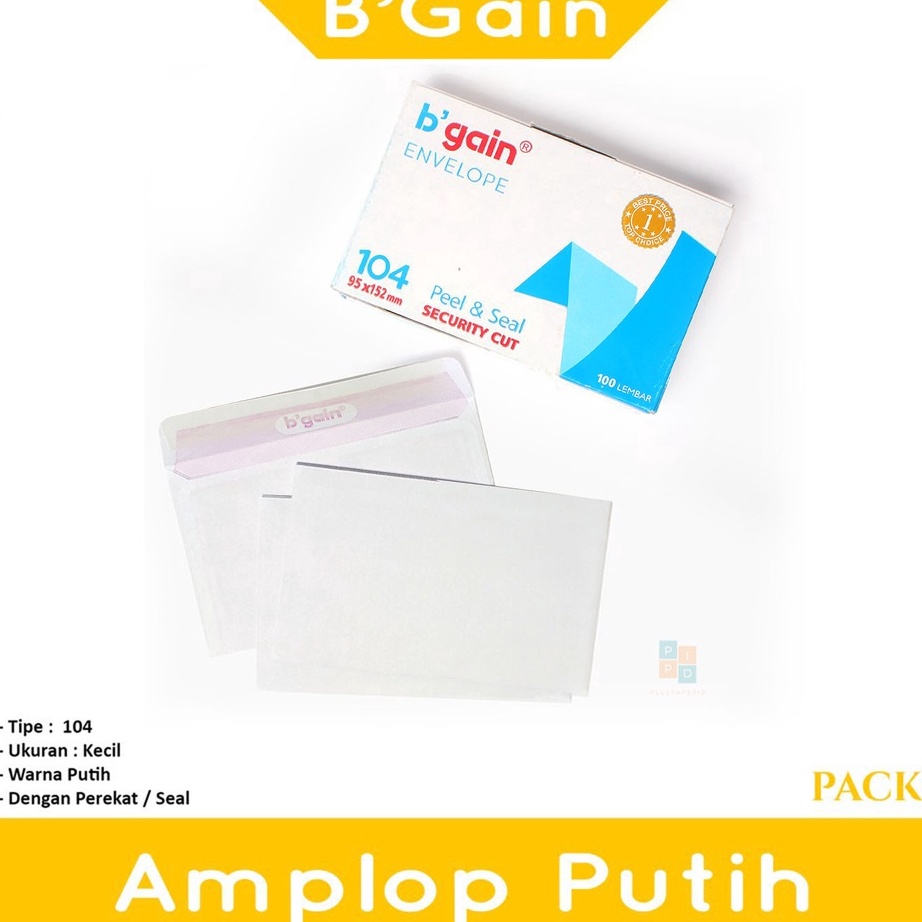 

berkualitas BGAIN Amplop Putih Ukuran 14 PACK