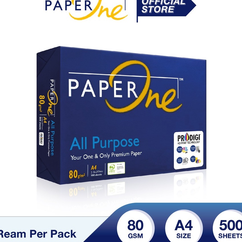 

Tawaran PaperOne Kes A4 8gr All Puose 1 Rim lembar Kes HVS A4 Kes Fotocopy