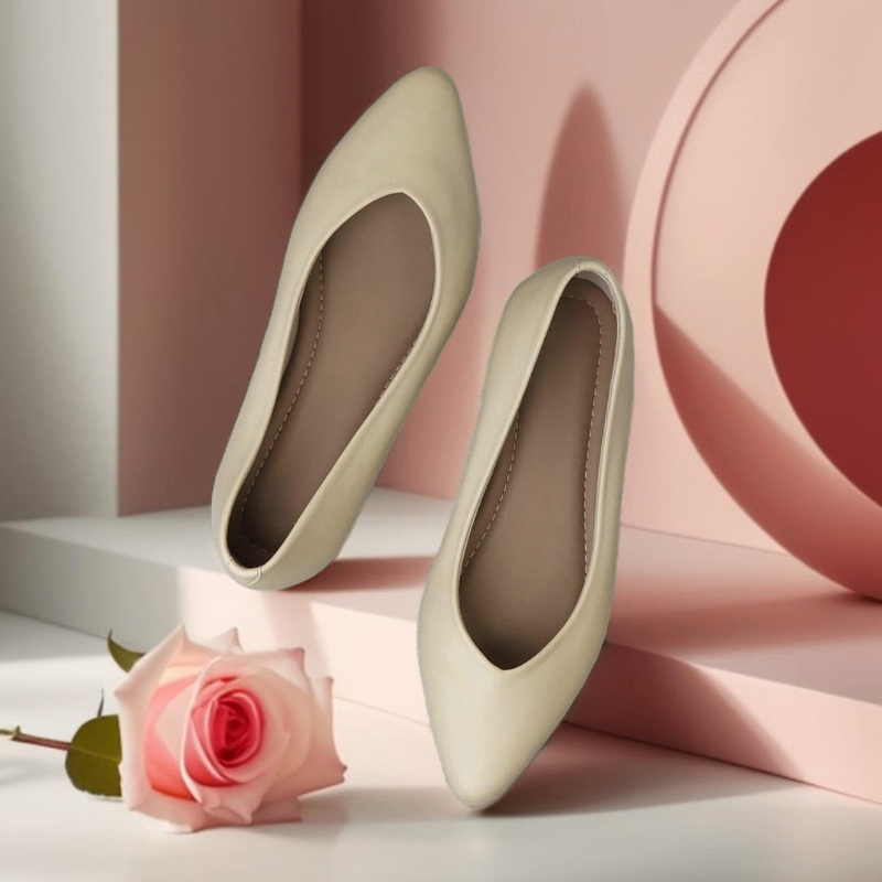 flatshoes wanita elegan - flatshoes hitam kerja kuliah