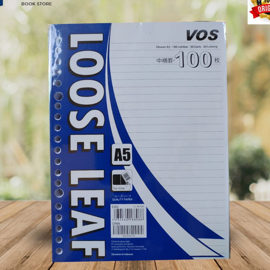 

Termurah Loose Leaf Vos Ukuran A5 Isi 1 Lembar Bergaris