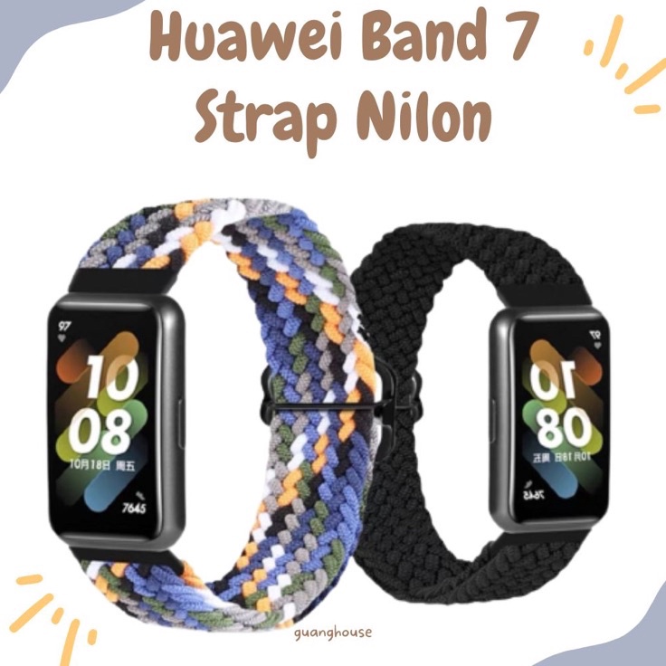 PRODUCT TERMURAH Strap Huawei Band 7 Nilon Tali Huawei Band 7 Nilon Bahan Kancing Stainless