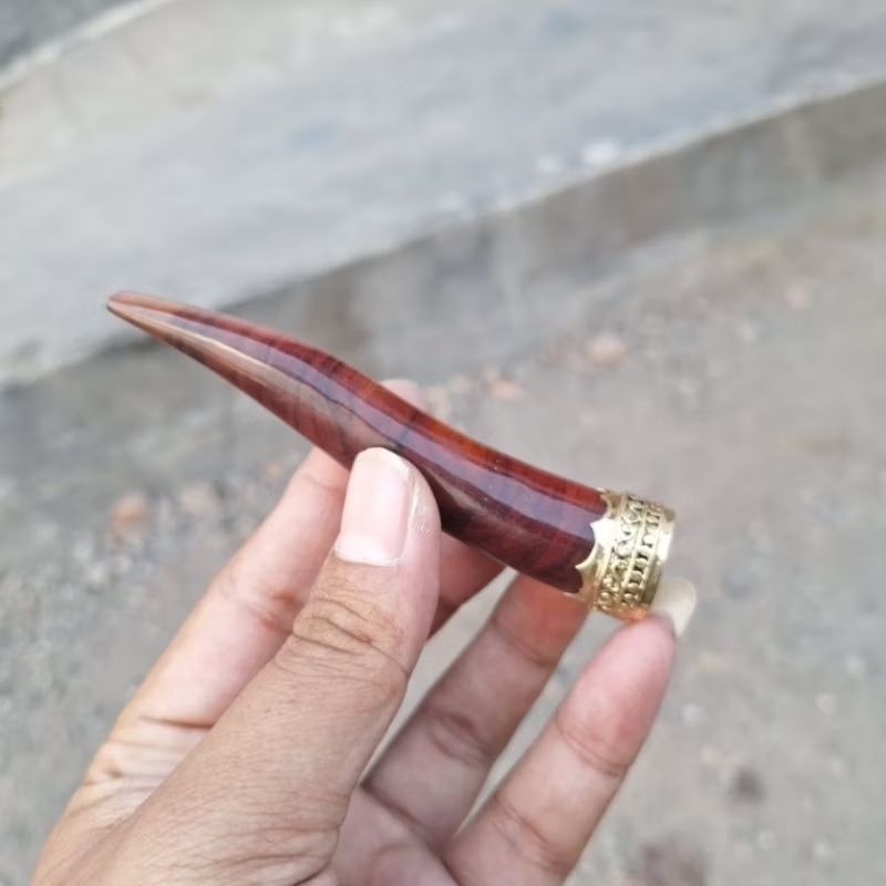 Pipa Rokok Once Galih Nagasari Dihiyasi Alpaka Panjang 10cm