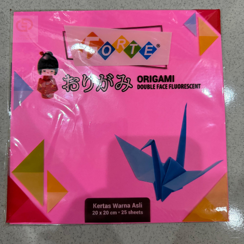 

(10 BUNGKUS) Kertas Origami Double Side Forte 20 cm x 20 cm Kertas Lipat 2 Sisi Warna