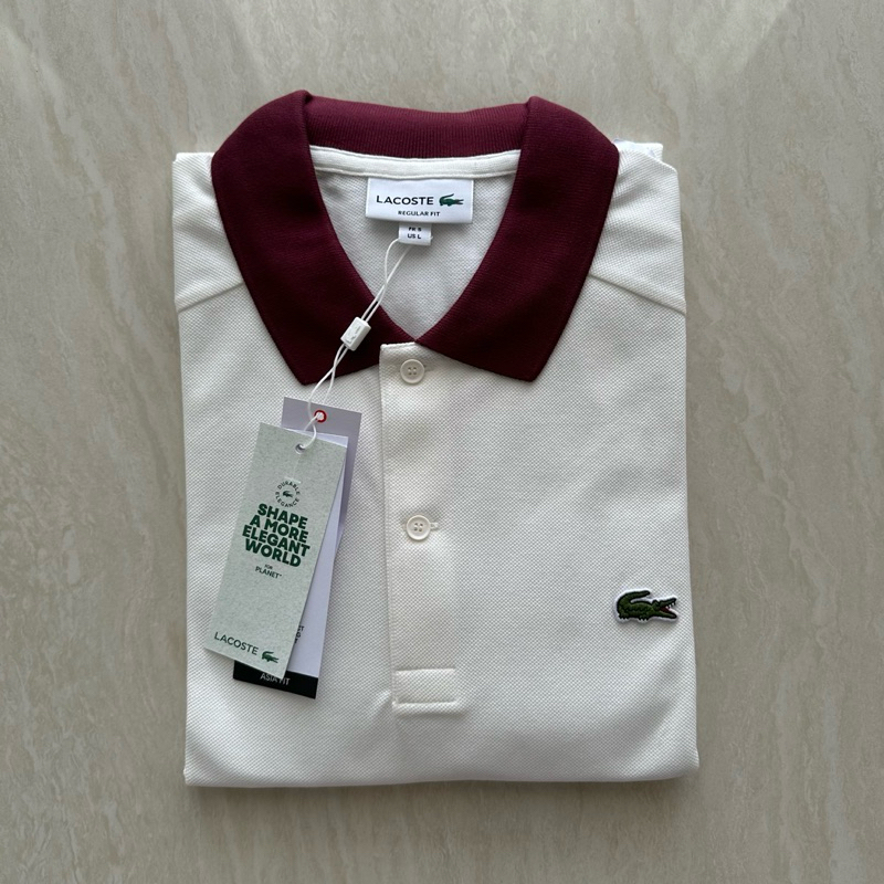 Lacoste Colorblock White Polo