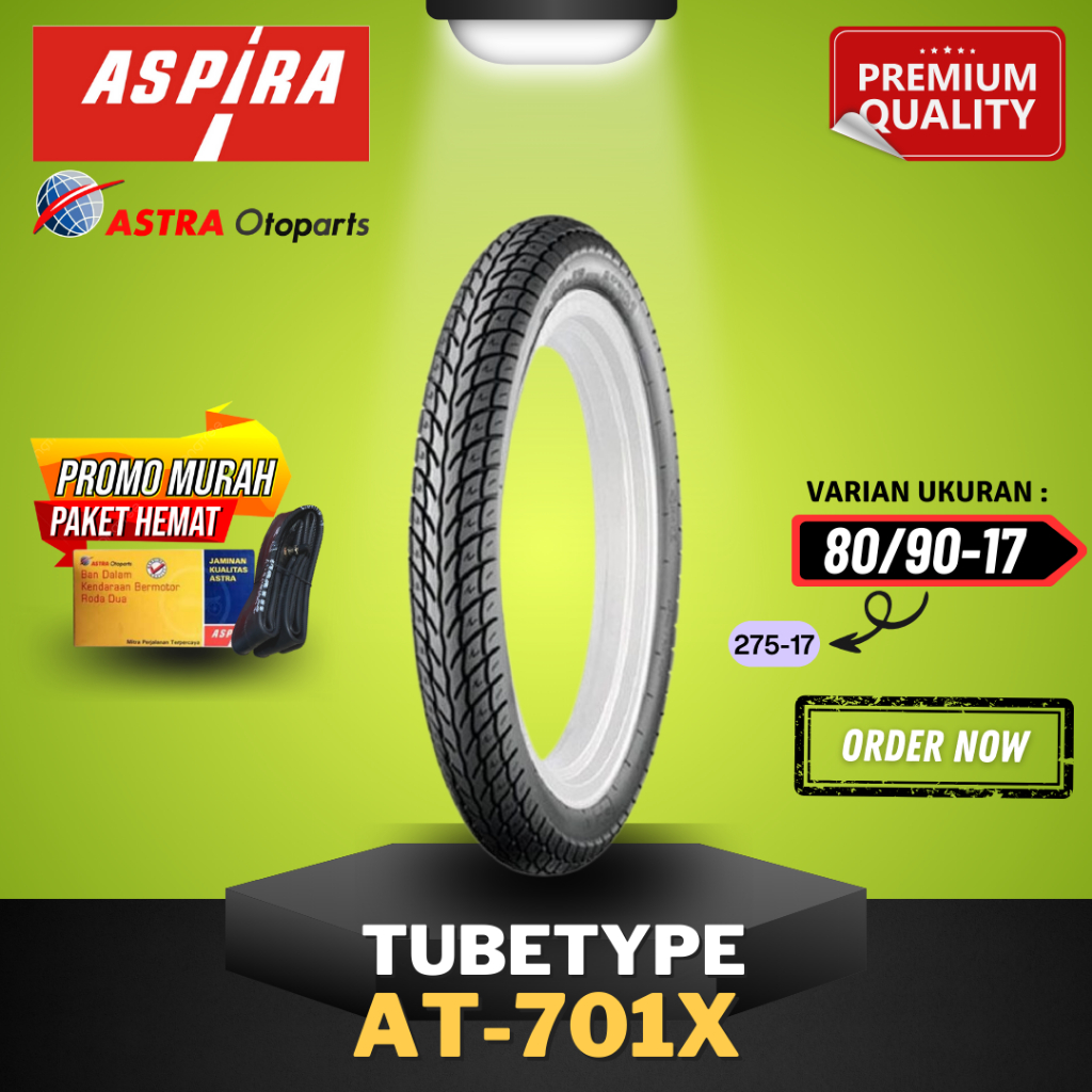 [READY COD] BAN ASPIRA TUBETYPE AT701 / AT-701 / BAN LUAR ASPIRA RING 17 275-17 (80/90-17 ) BAN MOTO