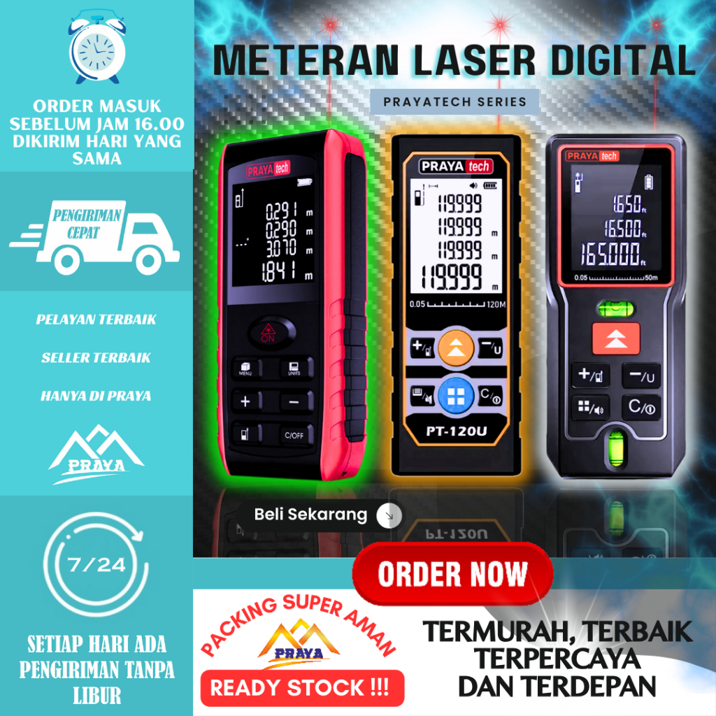 Mycoolcell 100M Laser Distance Meter / Meteran Laser / Rangefinder / 100 Meter