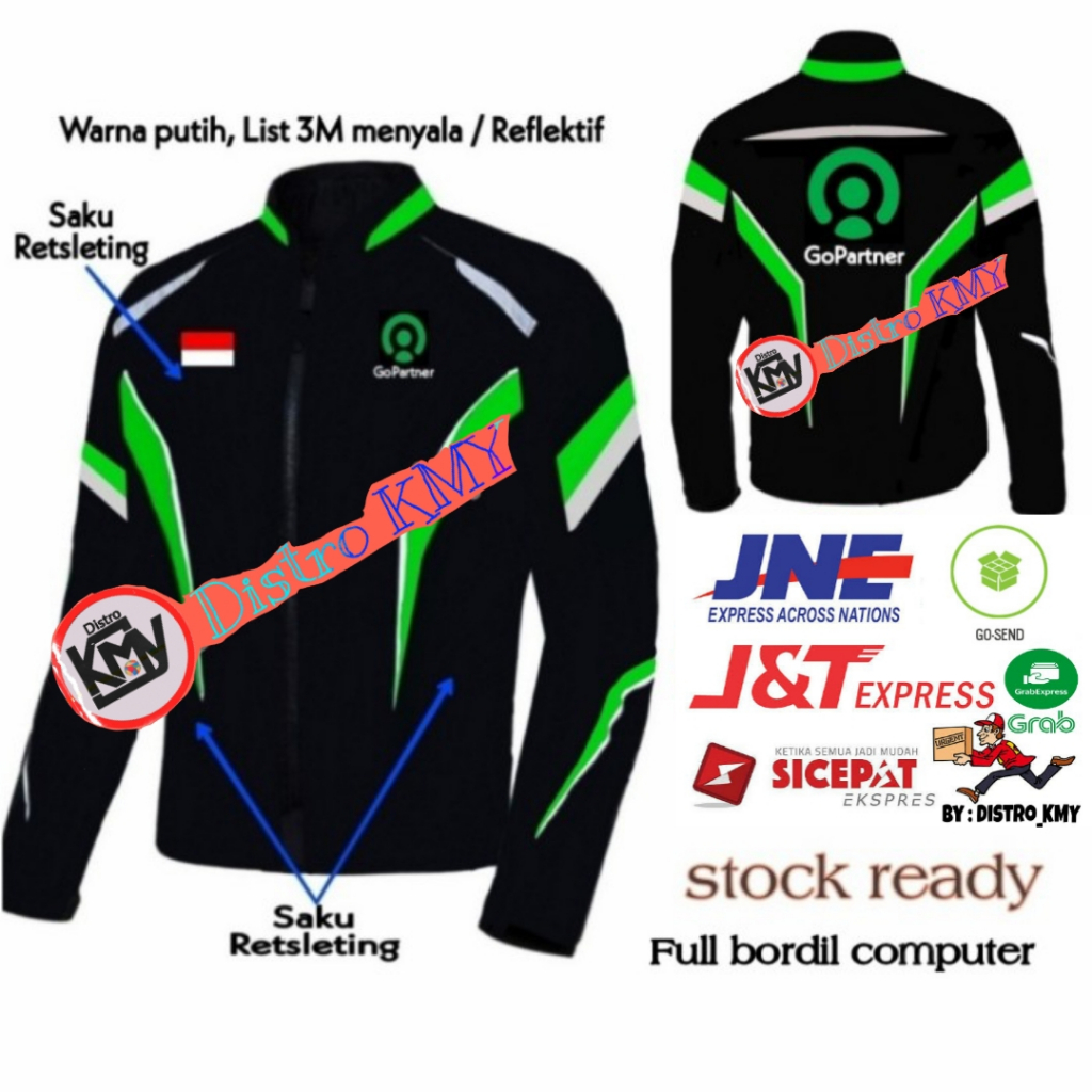 Jaket Driver Motor Gopartner Model Terbaru