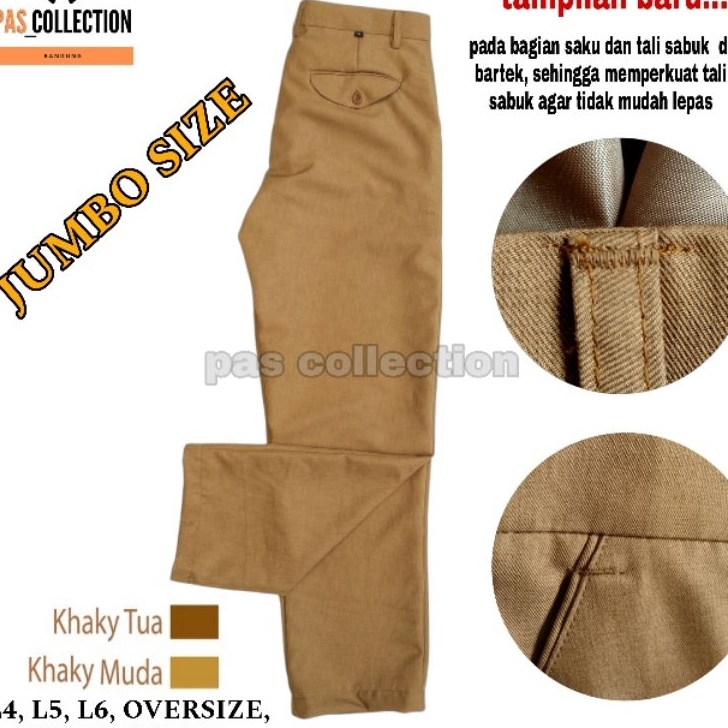 Celana PDH PNS Pemda Pria Celana Kerja Panjang JUMBO Big Size