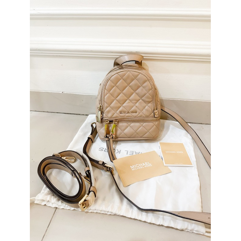 michael kors rhea mini backpack preloved authentic