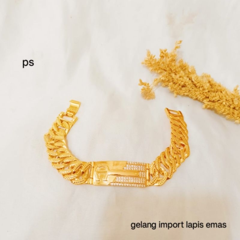 gelang model jam lapis emas ,anti karat