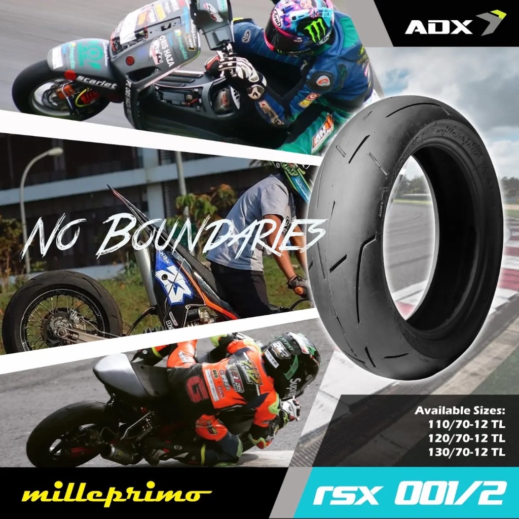 Ban motor Vespa ADX milleprimo RSX 001/002 ring 12 Tubeless Soft Compound