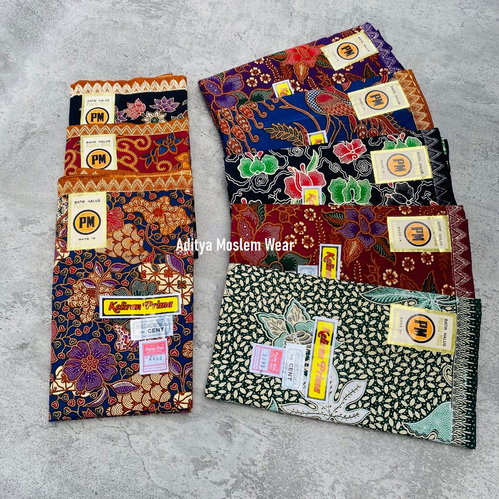 SA Kain Panjang Batik PM Pulau Mas Cap Cent Original Samping Kebat Sewek Tapih Kain Jarik Batik