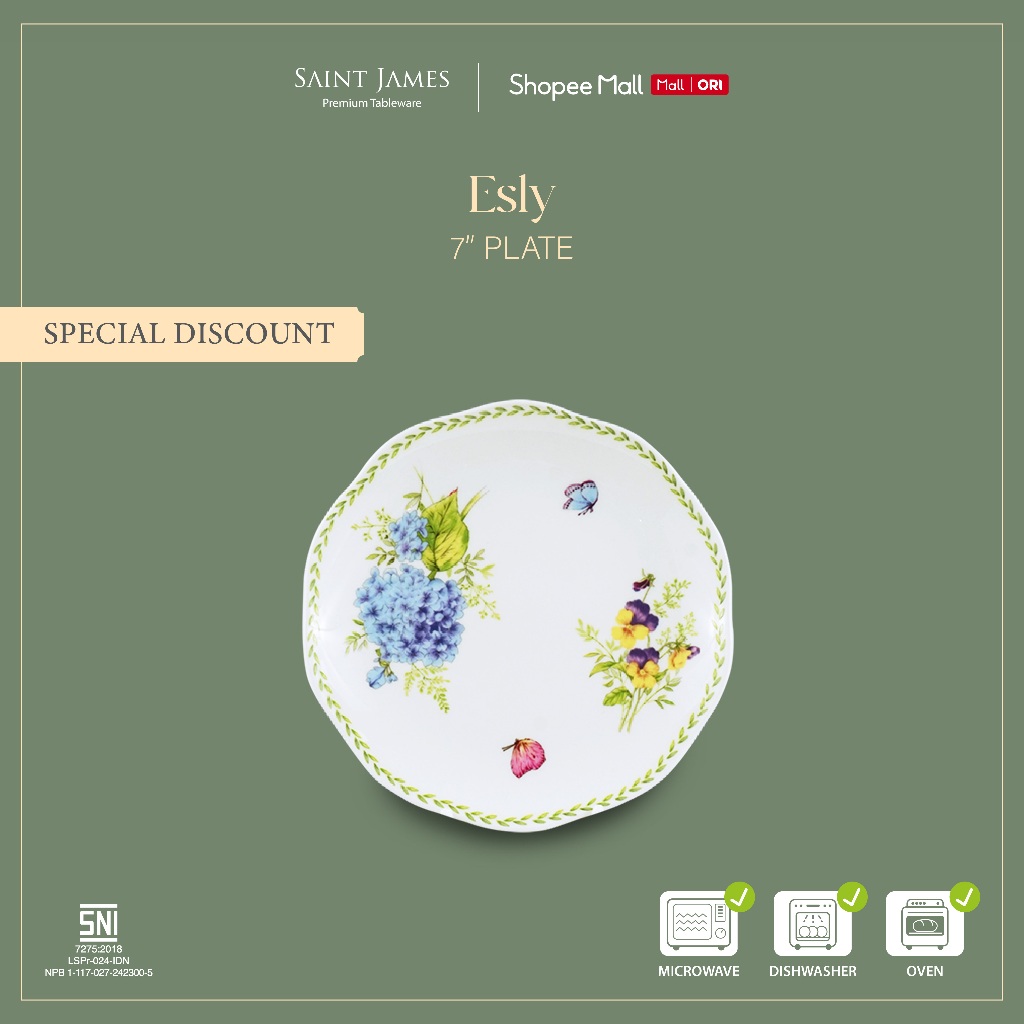 Saint James Esly Plate Madonna 7 inch - Piring Kue