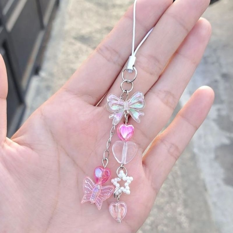 Kpop keychain keyring beads custom nama