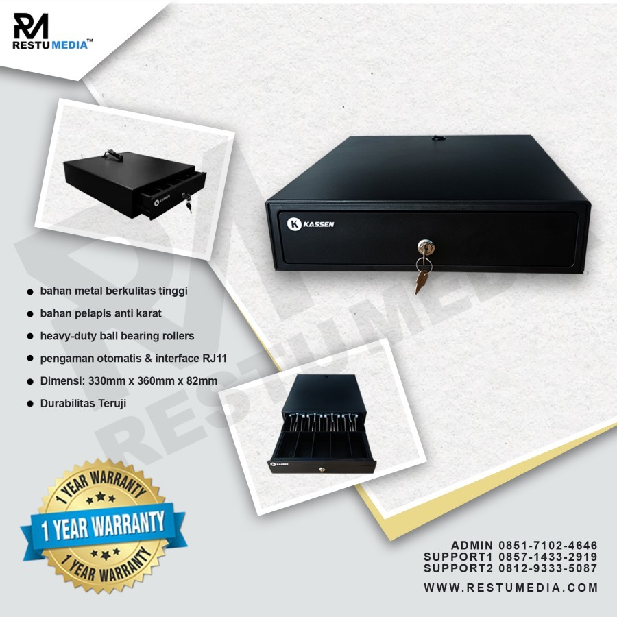 CASH DRAWER / LACI UANG / LACI KASIR 5 Skat