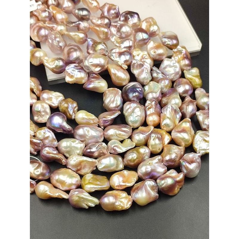 Mutiara Air Tawar Asli Baroque Pearl Per untai 27 bh  Fresh Water Pearl
