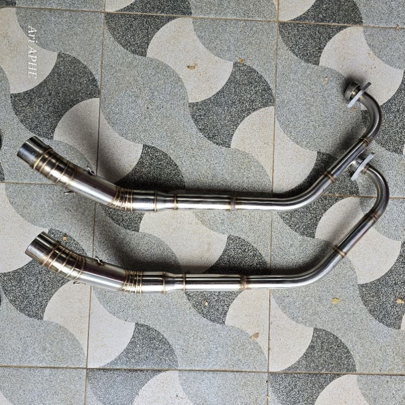 header pipa leher knalpot R9 original VIXION OLD kondisi baru