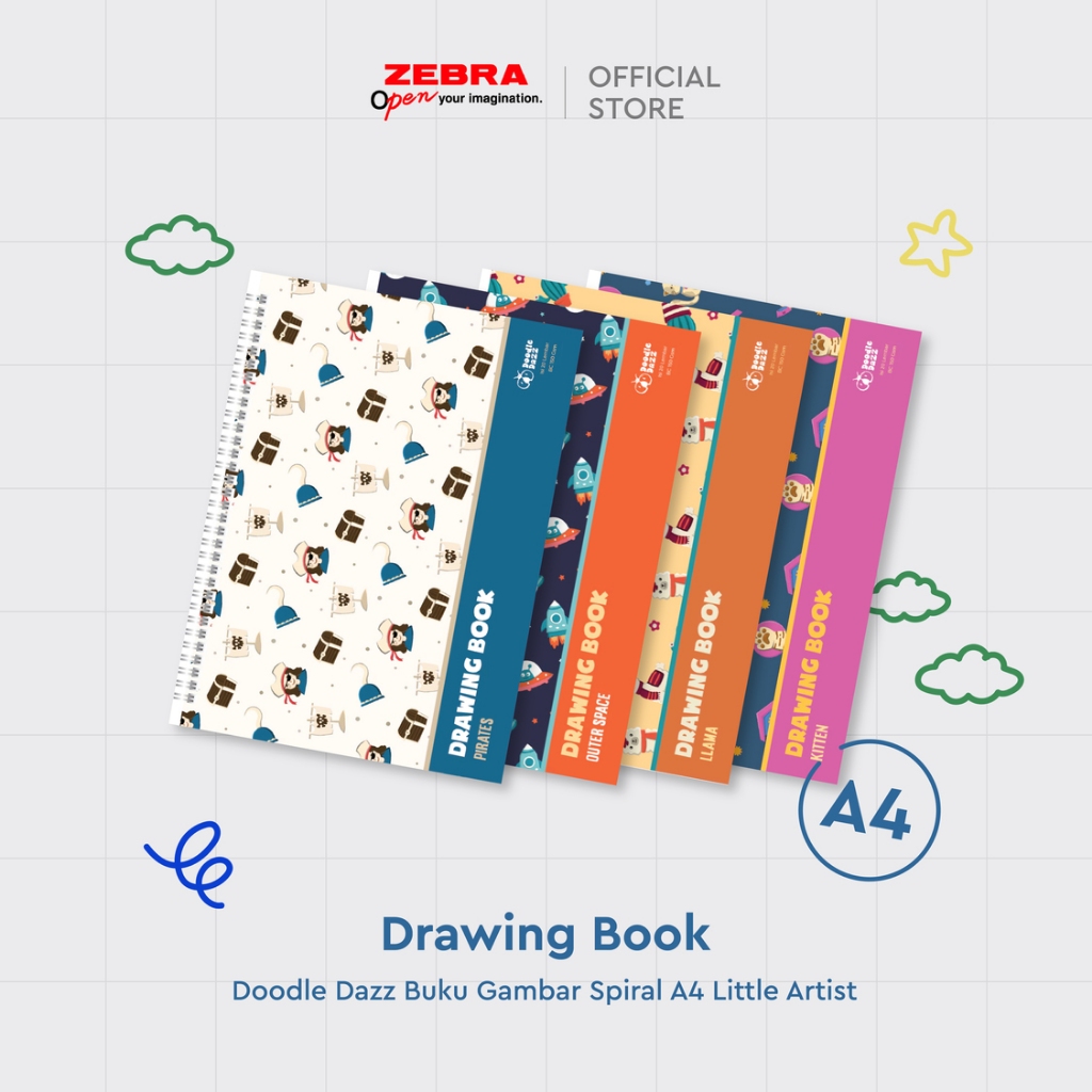 

ZEBRA X DOODLE DAZZ BUKU GAMBAR - SKETCH BOOKS - HADIAH