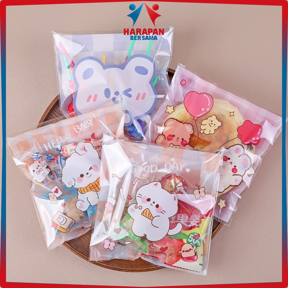 

Pembungkus Coockies 10x10cm 7x7cm Bunny Isi 100pcs / Plastik Bungkus Permen Souvenir / Goddie Bag Plastik Hampers Karakter Harapan Bersama C1086