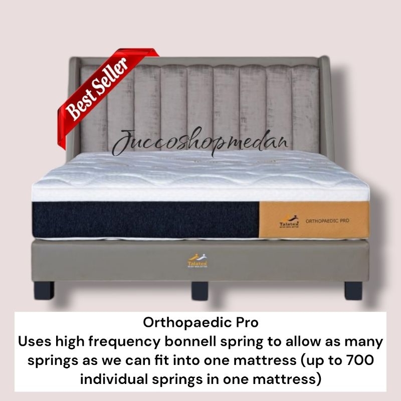 [ Jucco ] Springbed Talatex Orthopedic Pro - Matras Latex 180x200 - Springbed Fullset Latex Ori 160x