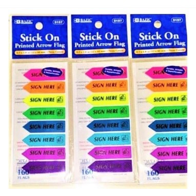 

STICKY NOTES SIGN HERE 5157 7 WARNA PANAH PLASTIK INDEX