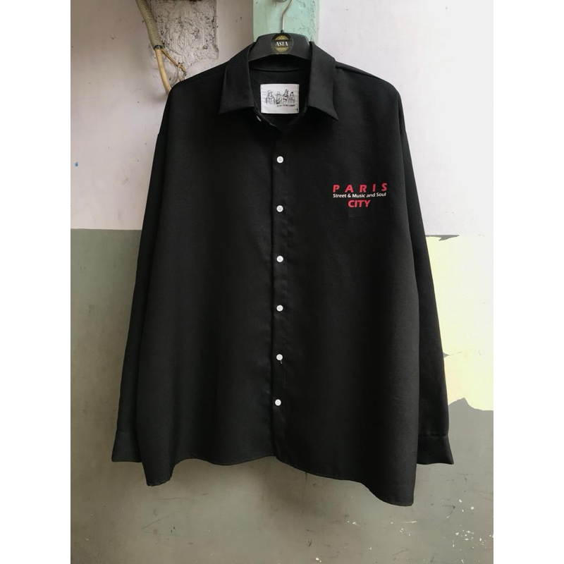 kemeja pria dongsin lengan panjang preloved