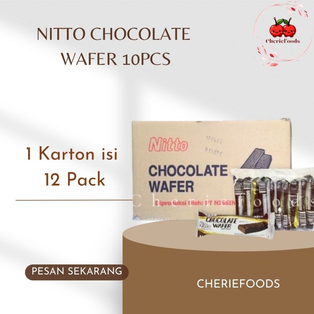 

Nitto Waffer Choco Stick 17gram x 10renceng - 1 KARTON