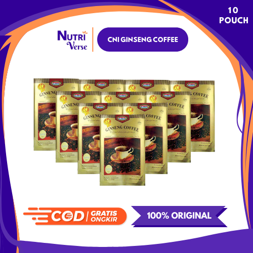 

10 Pouch CNI Ginseng Coffee Isi 200 Sachet | Kopi Ginseng Pertama di Indonesia