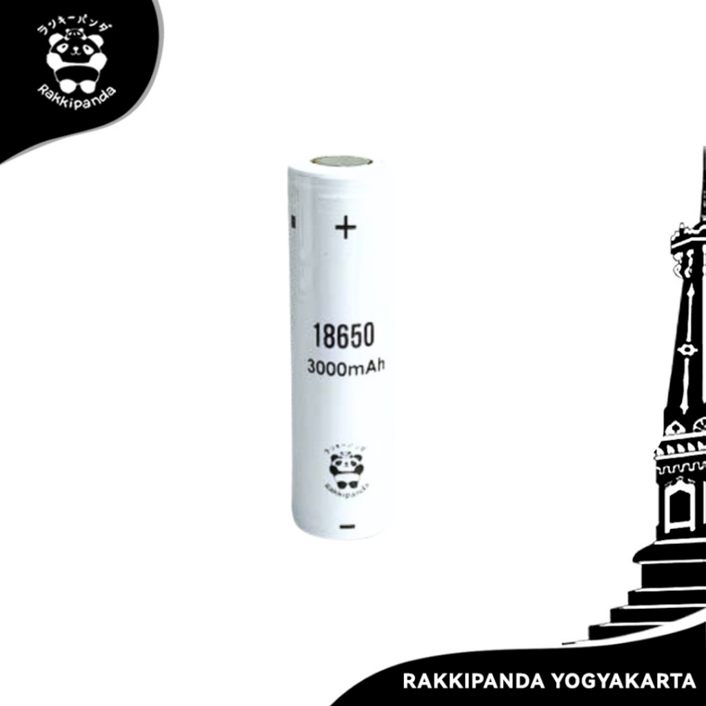 Baterai Rakkipanda Battery 18650 Flat Top 3000mAh