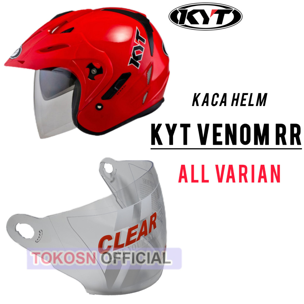 Kaca helm KYT VENOM RR visor helmet kyt venomRR bening