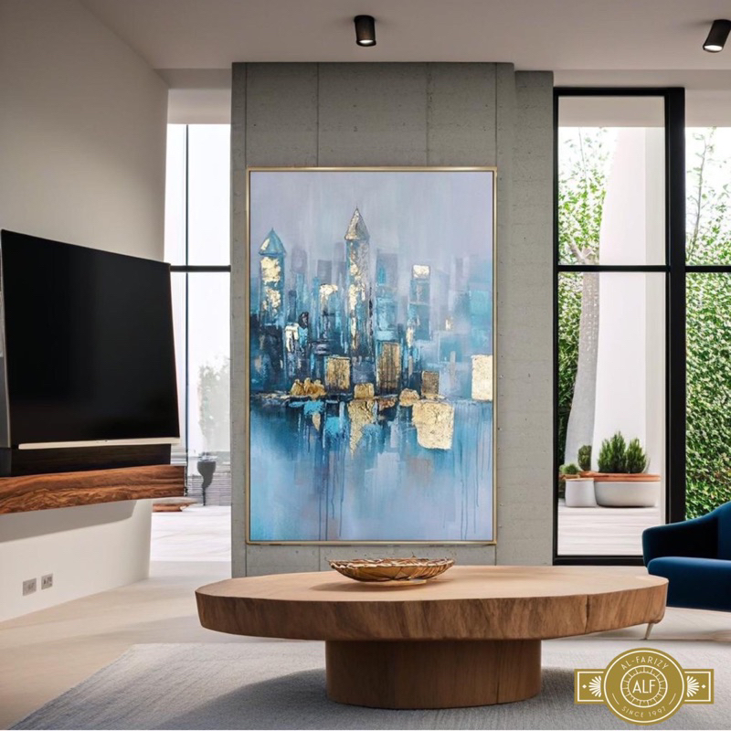 Lukisan Abstrak Gold Minimalis Hiasan Dinding Dekorasi Dinding Lukisan Modern Lukisan Aesthetic