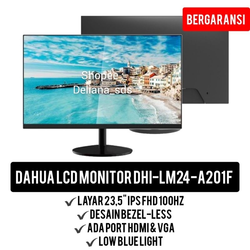 Monitor Dahua DHI-LM24-A201F 23,5" IPS 100HZ FHD Garansi Resmi 1 Tahun Monitor Dahua 23,5" Monitor D