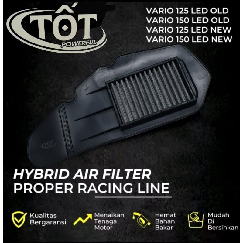 HYBRID Filter AIR Udara Proper Racing Line Vario 125-150 Led Old  HYBRID FILTER  AIR Vario 125 Led N