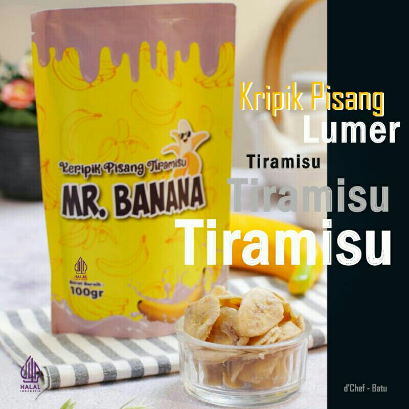 

Keripik Pisang Lumer Tiramisu Mr. Banana d'Chef